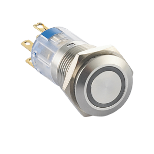 Metal Pushbutton - Tricolor Lamp Metal Button J16-271-E