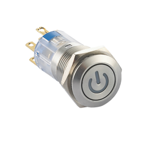 Metal Pushbutton - Special Symbol Metal Button J16-E Power symbol
