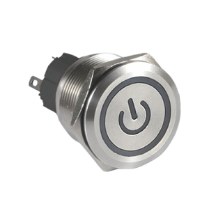 Metal Pushbutton - J16/19/22/25-M Metal Button Switch J16 Power symbol
