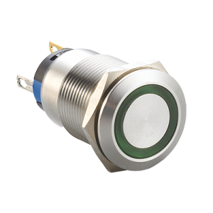 Metal Pushbutton - Tricolor Lamp Metal Button J19-271