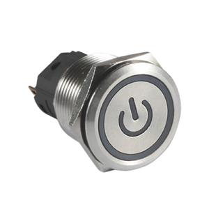 Metal Pushbutton - J16/19/22/25-M Metal Button Switch J19 Power symbol
