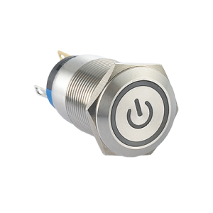Metal Pushbutton - Special Symbol Metal Button J19 Power symbol