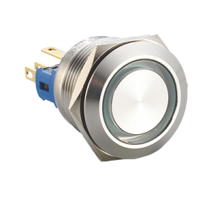 Metal Pushbutton - Tricolor Lamp Metal Button J22-271
