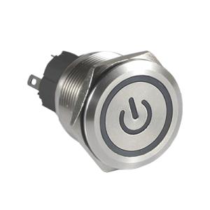 Metal Pushbutton - J16/19/22/25-M Metal Button Switch J22 Power symbol