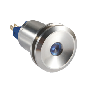 Metal Pushbutton - High Point Round Button J22 Solid nodding circle