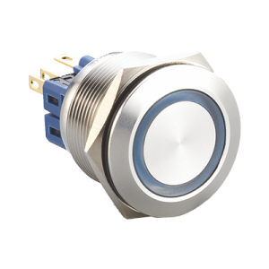 Metal Pushbutton - Tricolor Lamp Metal Button J25-271