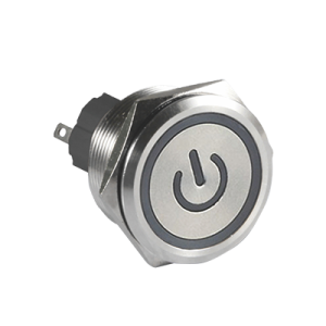 Metal Pushbutton - J16/19/22/25-M Metal Button Switch J25 Power symbol