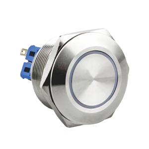 Metal Pushbutton - Tricolor Lamp Metal Button J28-271