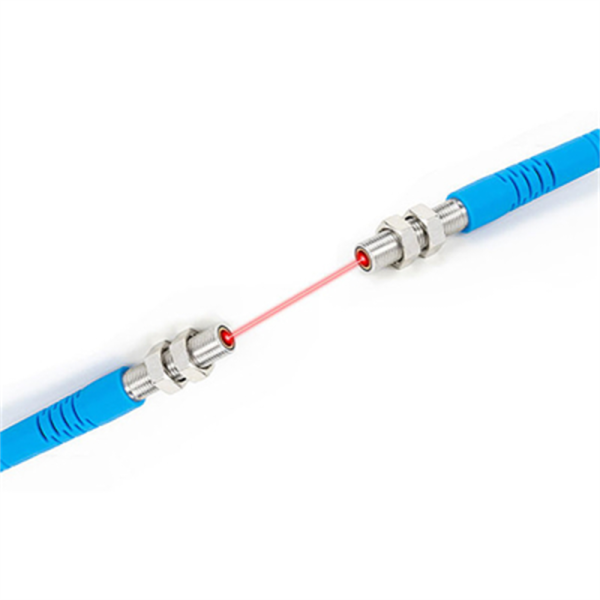 3 Wire M5 Metal Sensing Proximity Switch Small Spot Size Visible Light 660nm Through Beam